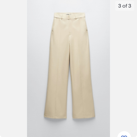 Zara Faux Leather Full Length Pants Bloggers Favorite. - Picture 4 of 13